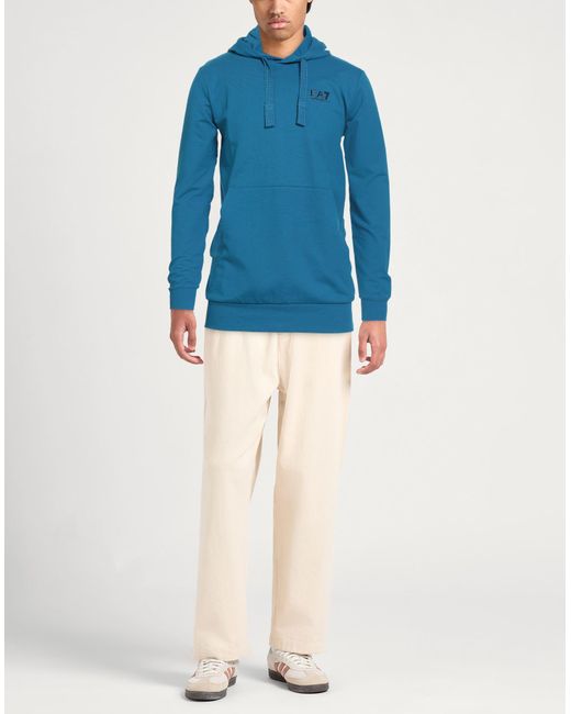 EA7 Blue Sweatshirt Cotton, Elastane for men