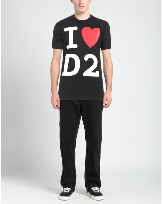 DSquared² Black T-shirt for men