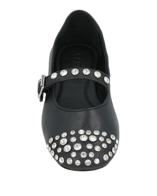 Sandro Black Ballet Flats Leather