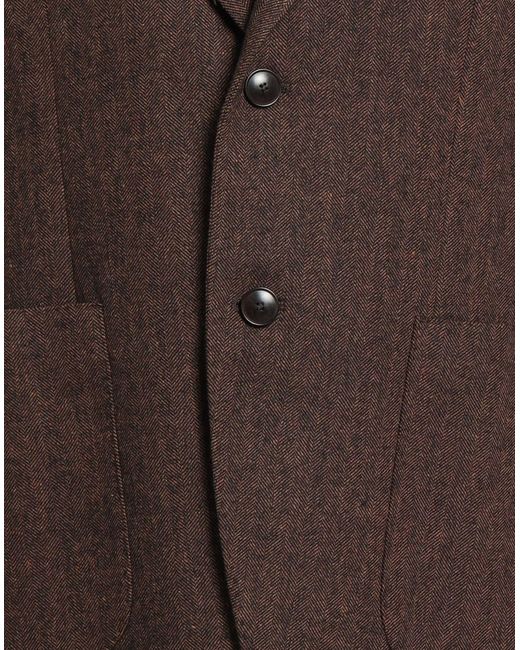 BRERAS Milano Brown Blazer Virgin Wool, Polyamide, Elastane for men