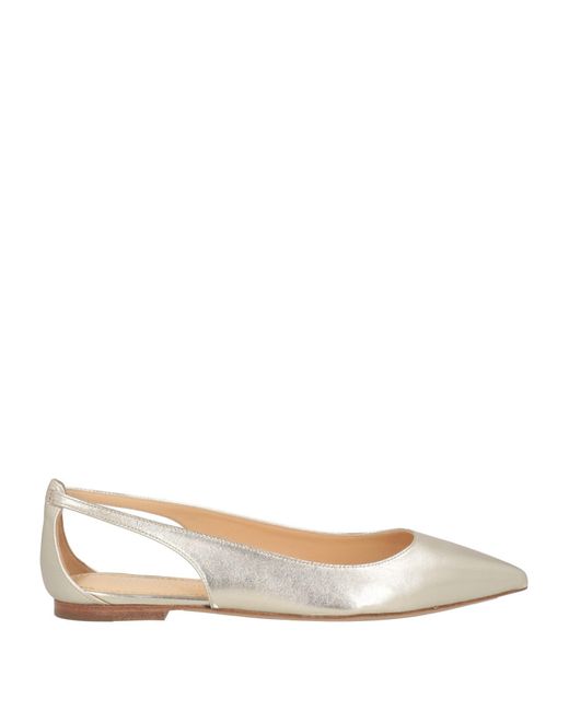 Antonio Barbato Natural Ballet Flats Leather