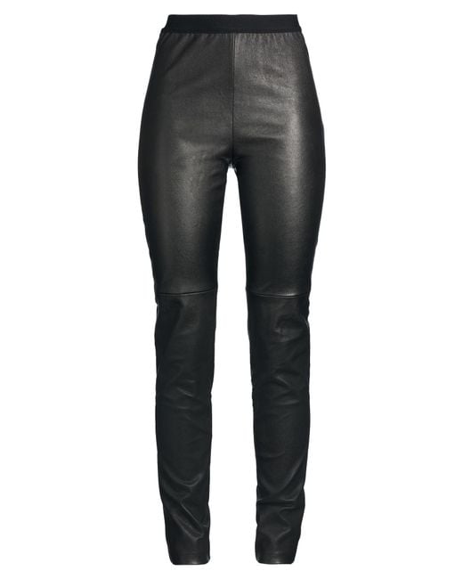 Liviana Conti Gray Pants Leather