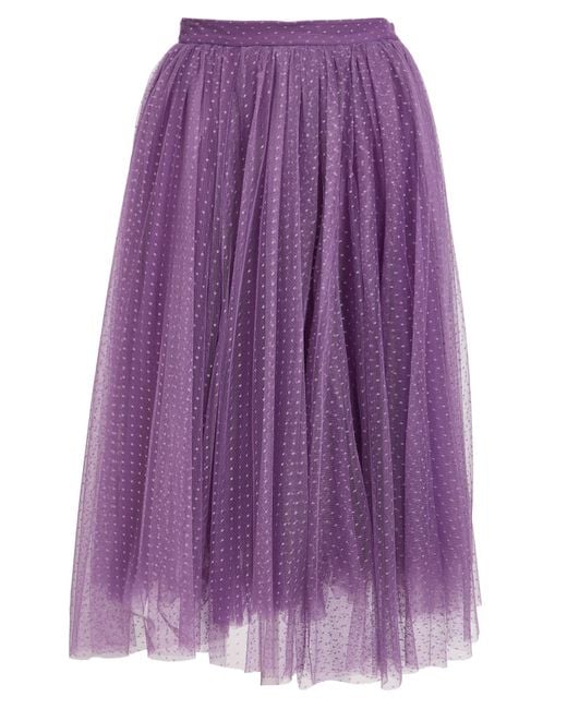 Elisabetta Franchi Purple Midi Skirt