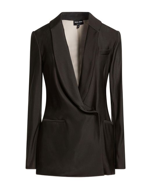 Giorgio Armani Black Dark Blazer Viscose, Elastane