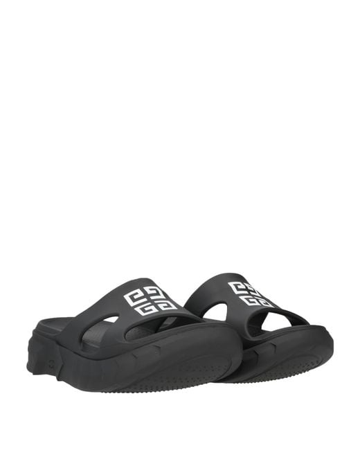 Givenchy Black Marshmallow Logo Rubber Slides for men