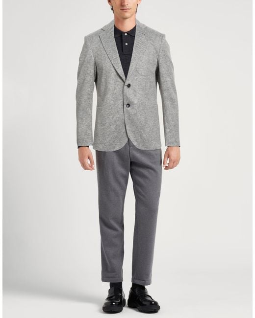 Harmont & Blaine Gray Blazer Acrylic, Polyester, Virgin Wool for men