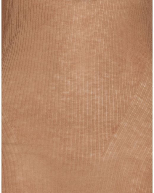 DES_PHEMMES Brown Sand Turtleneck Wool
