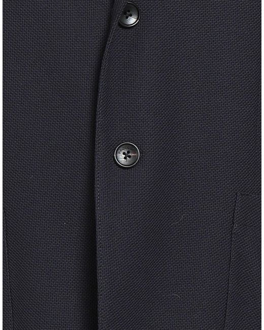 Paoloni Blue Blazer Cotton, Polyamide, Elastane for men
