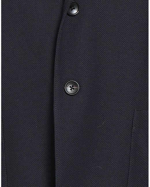Paoloni Blue Blazer Cotton, Polyamide, Elastane for men