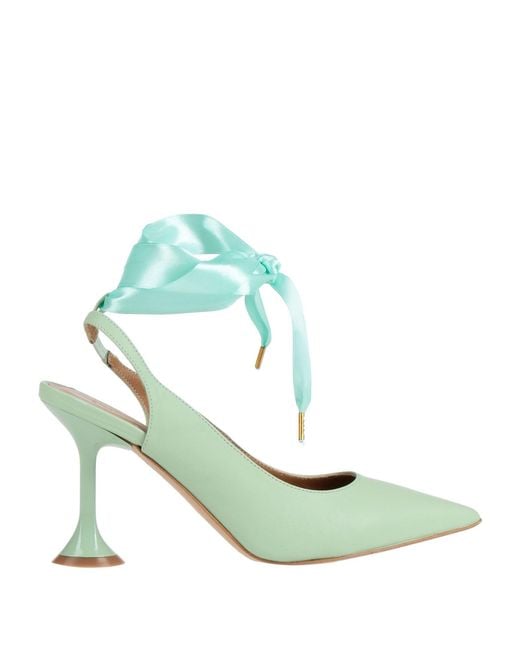 Emanuélle Vee Green Pumps Leather