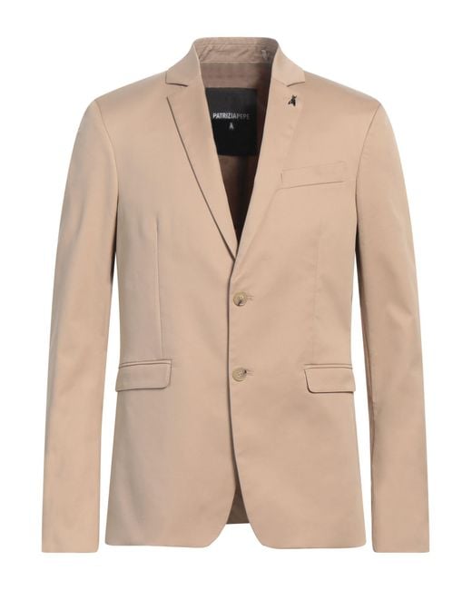 Patrizia Pepe Natural Blazer Cotton, Elastane for men