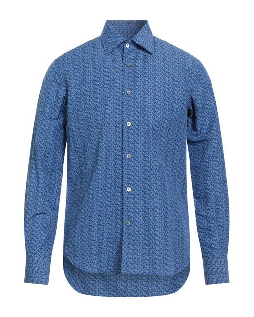 Camisa Canali de hombre de color Blue