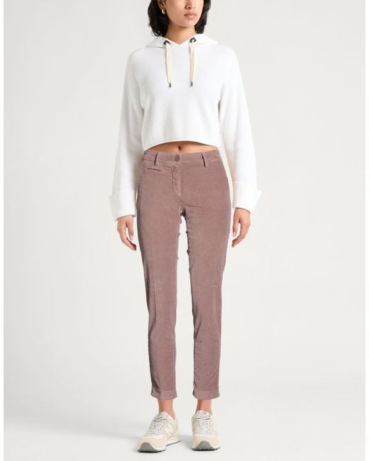 Mason's Purple Mauve Pants Cotton, Elastane