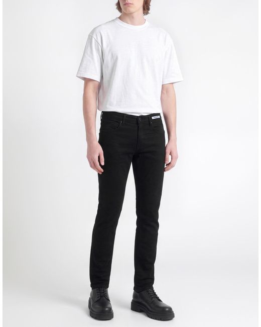 Uniform Black Jeans Cotton, Elastane for men