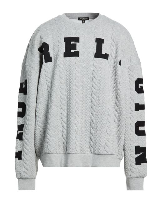 True Religion Gray Light Sweatshirt Polyester, Cotton, Elastane for men