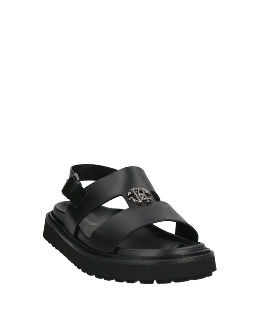 Roberto Cavalli Black Sandals Calfskin for men