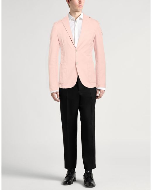 Barbati Pink Blazer Cotton, Elastane for men