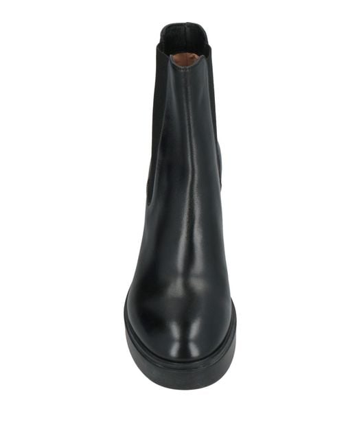 Santoni Black Ankle Boots