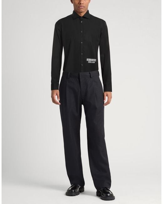 DSquared² Black Shirt Cotton for men