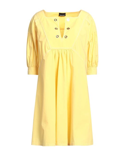 Ermanno Scervino Yellow Mini Dress Cotton