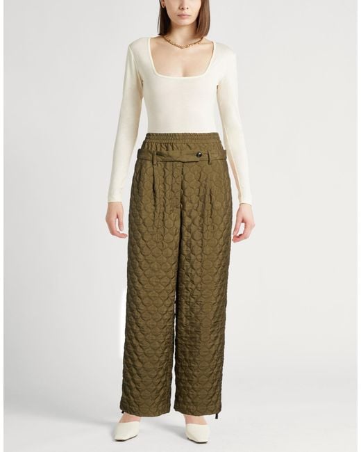 White Sand Green Pants