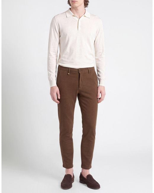 Squad² Brown Pants Cotton, Elastane for men