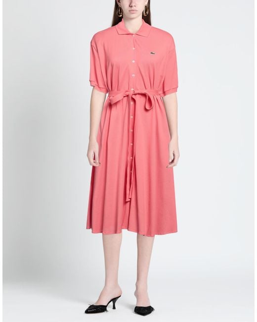 Lacoste Pink Midi Dress