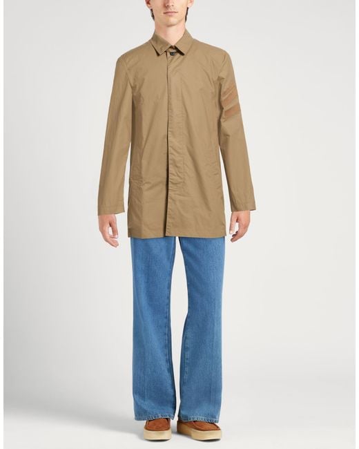 Zadig & Voltaire Natural Khaki Overcoat & Trench Coat Cotton for men
