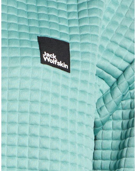Jack Wolfskin Green Sweatshirt Polyester, Elastane