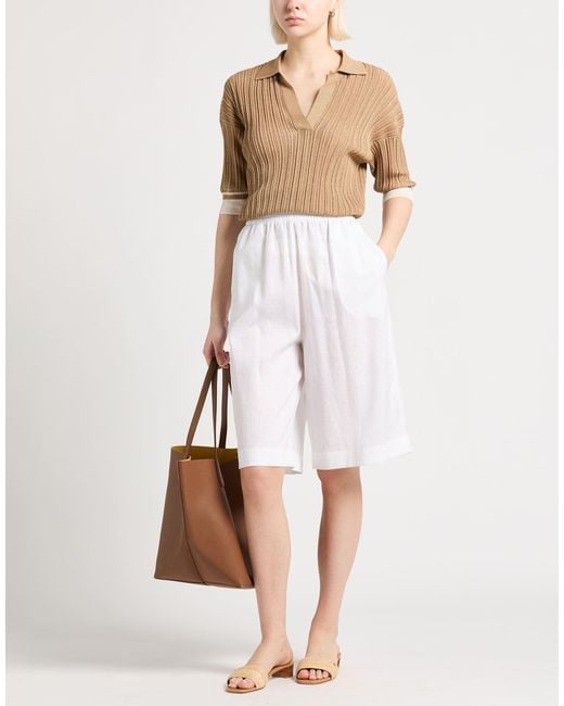 Lorena Antoniazzi Natural Camel Sweater Viscose, Polyester