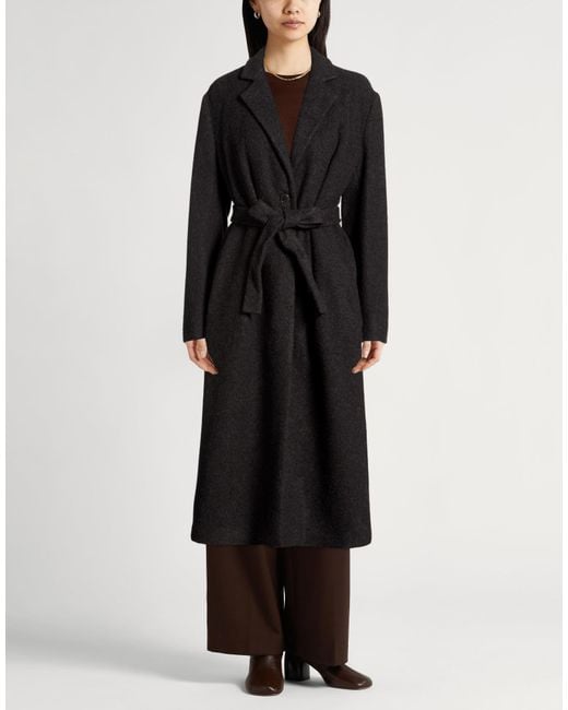 Herno Black Coat Alpaca Wool, Polyamide, Virgin Wool