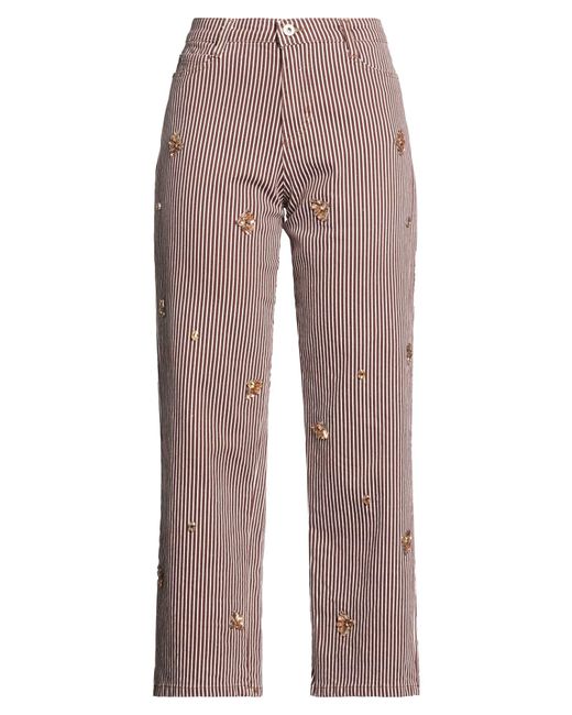 Please Brown Pants Cotton, Elastane