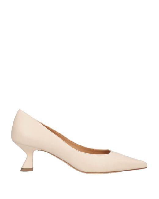 Chantal Natural Off Pumps Leather