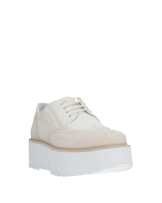 Hogan White Lace-up Shoes