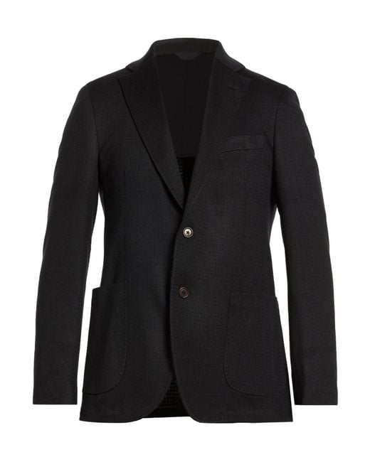 Tombolini Black Midnight Blazer Wool, Polyamide for men