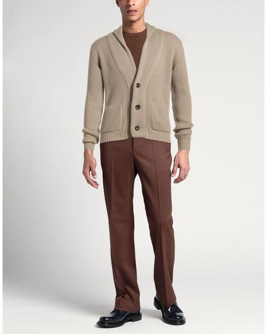 FILIPPO DE LAURENTIIS Natural Cardigan Merino Wool for men