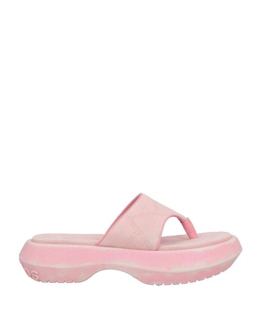 Acne Pink Light Thong Sandal Leather