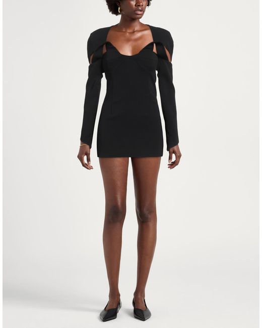 Monot Black Mini Dress Triacetate, Polyester