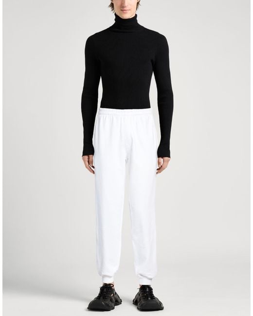 Vetements White Pants Cotton, Elastane for men