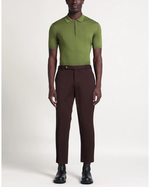 Entre Amis Brown Pants Viscose, Polyamide, Elastane for men