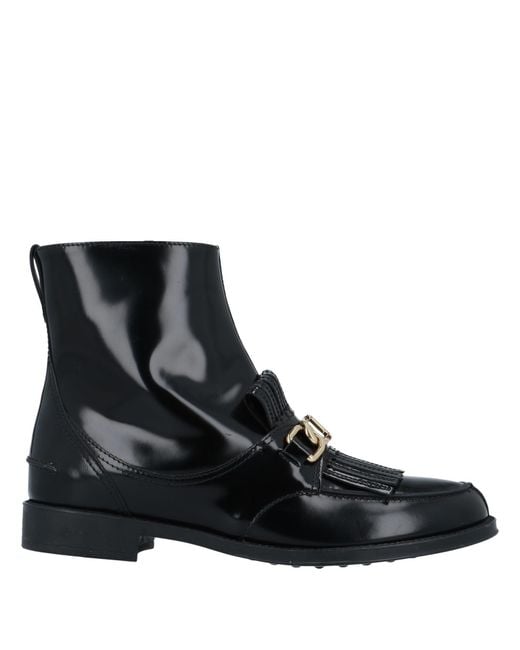 Tod's Black Ankle Boots Soft Leather
