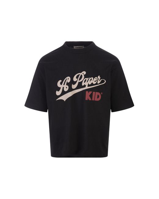 T-shirt di A PAPER KID in Black da Uomo