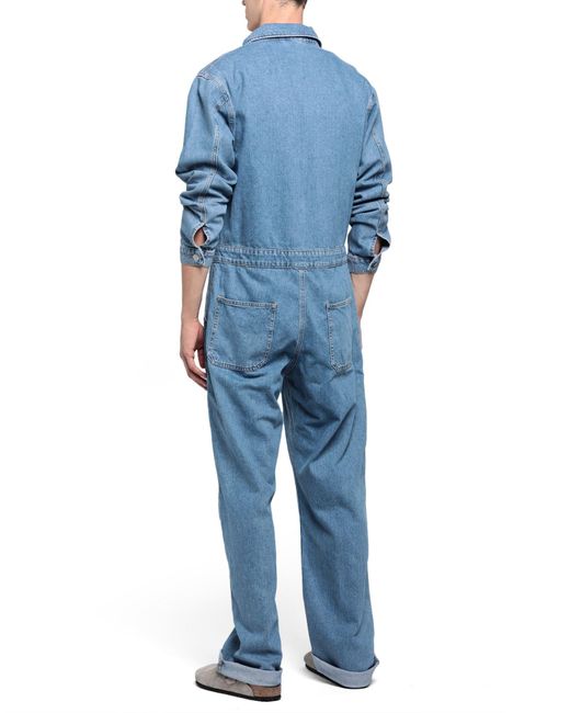 Adult Navy Blue Mechanic Coverall Jumpsuit | Party City