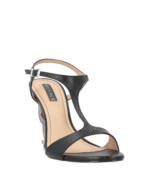 Werner Black Sandals Leather