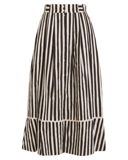 MAX&Co. White Midi Skirt