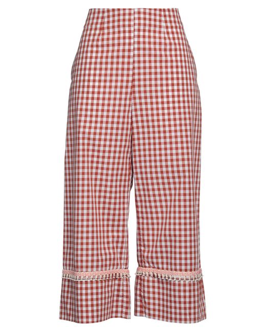Rose' A Pois Red Rust Pants Cotton
