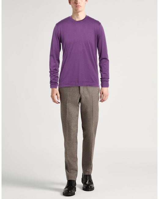 Fedeli Purple T-Shirt Cotton for men