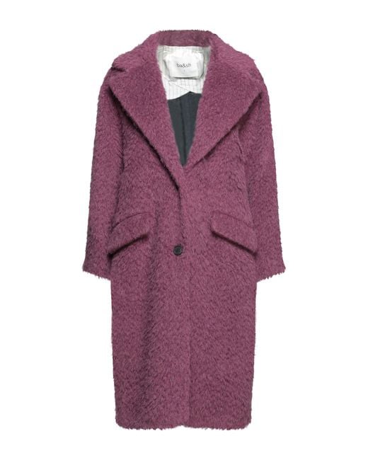 Ba&sh Purple Teddy Coat
