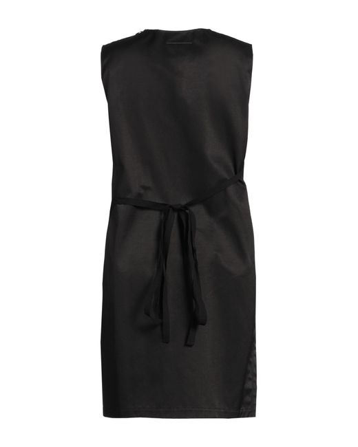 MM6 by Maison Martin Margiela Black Mini Dress Cotton, Polyamide