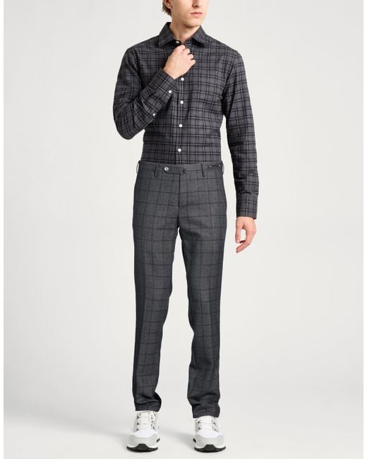 PT Torino Gray Pants Polyester, Virgin Wool, Elastane for men